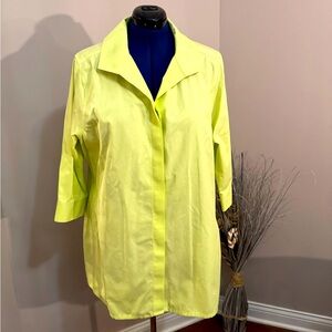 Bright yellow/green Foxcroft button down